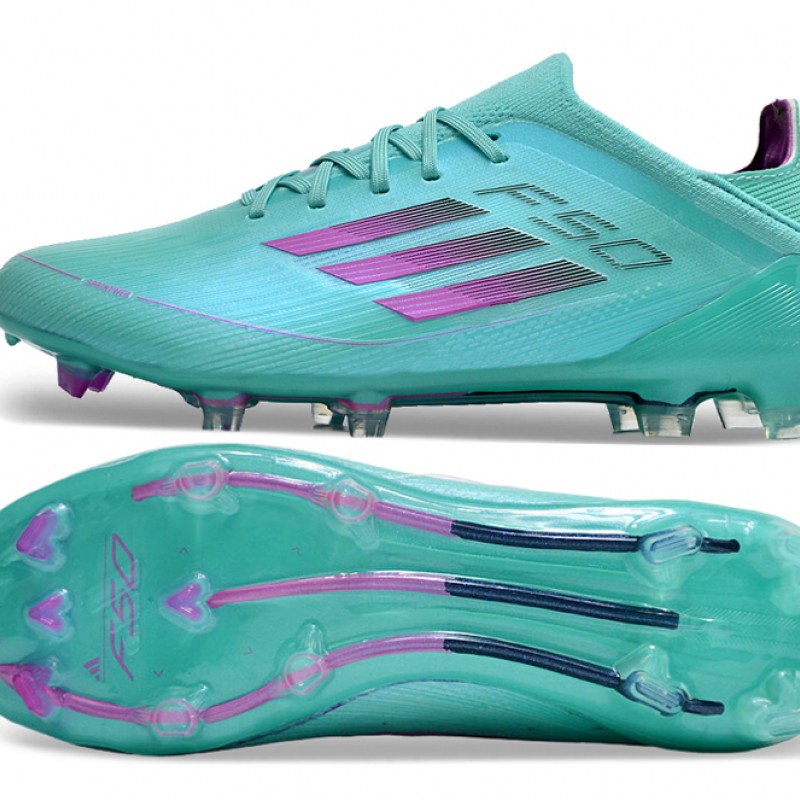 Adidas F50 FG Football Boots & Shoes Green Purple