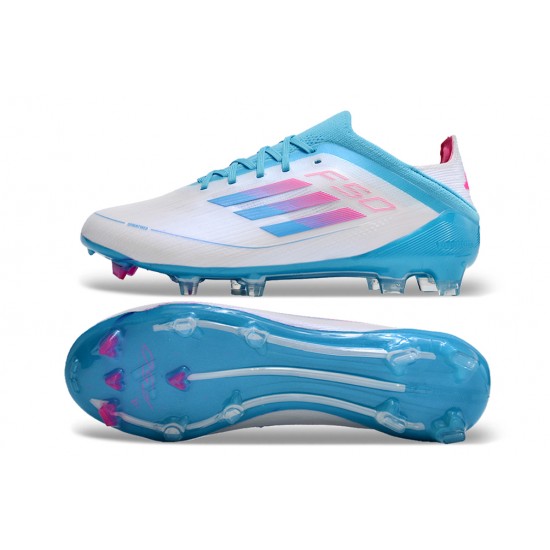 Adidas F50 FG Football Boots & Shoes Ltblue Grey Pink