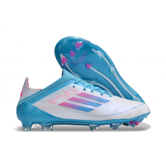 Adidas F50 FG Football Boots & Shoes Ltblue Grey Pink