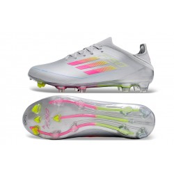 Adidas F50 FG Football Boots & Shoes Silver Purple Green