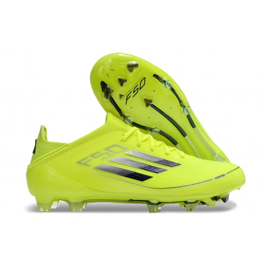 Adidas F50 FG Football Boots & Shoes Yellow Black