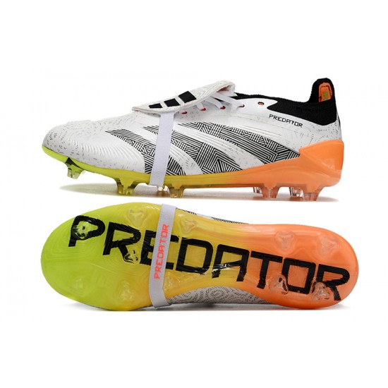 Adidas Predator Accuracy FG Boost Football Boots & Shoes Black White Yellow