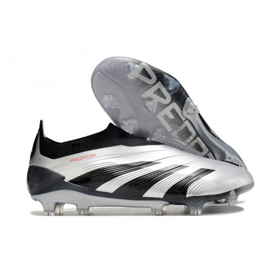 Adidas Predator Accuracy FG Low Football Boots & Shoes Silver Black