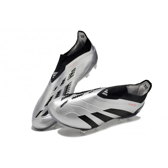 Adidas Predator Accuracy FG Low Football Boots & Shoes Silver Black