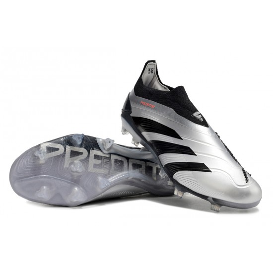 Adidas Predator Accuracy FG Low Football Boots & Shoes Silver Black