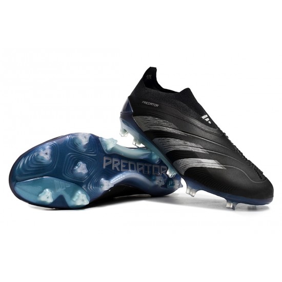 Adidas Predator Accuracy FG Football Boots & Shoes Black Blue Silver