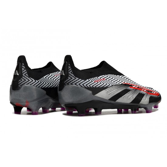 Adidas Predator Accuracy FG Football Boots & Shoes Black Silver Grey