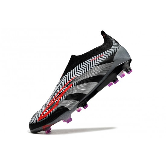 Adidas Predator Accuracy FG Football Boots & Shoes Black Silver Grey