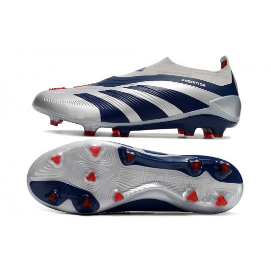 Adidas Predator Accuracy FG Football Boots & Shoes Silver Blue Red