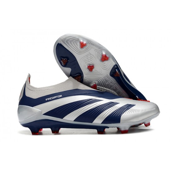 Adidas Predator Accuracy FG Football Boots & Shoes Silver Blue Red