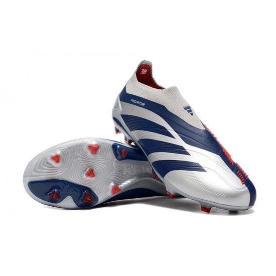 Adidas Predator Accuracy FG Football Boots & Shoes Silver Blue Red