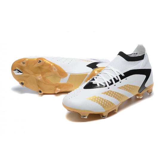 Adidas Predator Accuracy FG Football Boots & Shoes White Gold Black