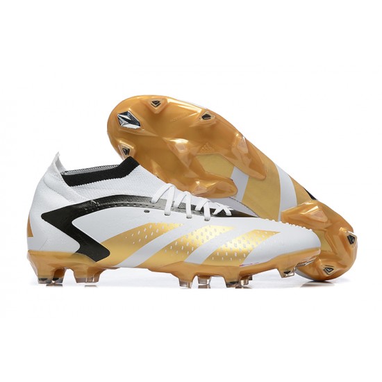 Adidas Predator Accuracy FG Football Boots & Shoes White Gold Black