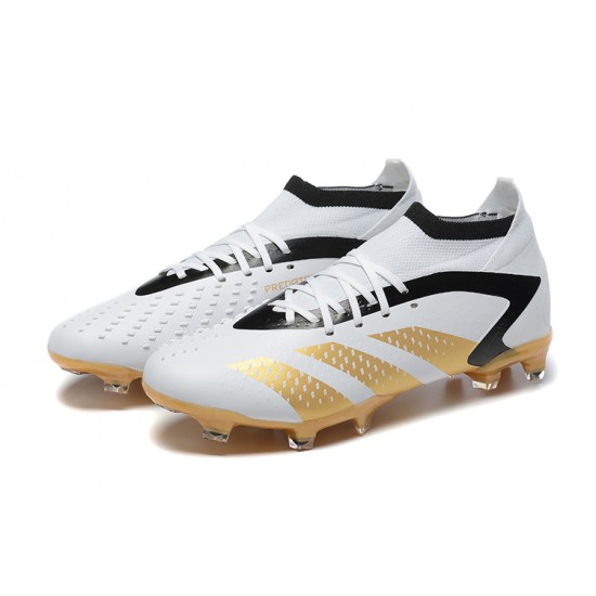 Adidas Predator Accuracy FG Football Boots & Shoes White Gold Black