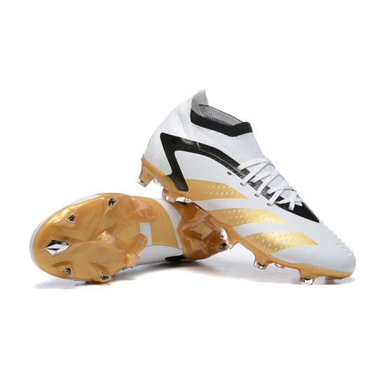 Adidas Predator Accuracy FG Football Boots & Shoes White Gold Black