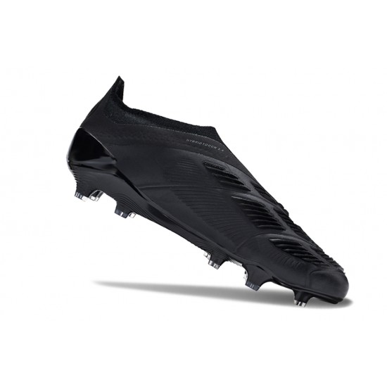 Adidas Predator Elite Laceless Boost FG All-Black Low Football Boots & Shoes