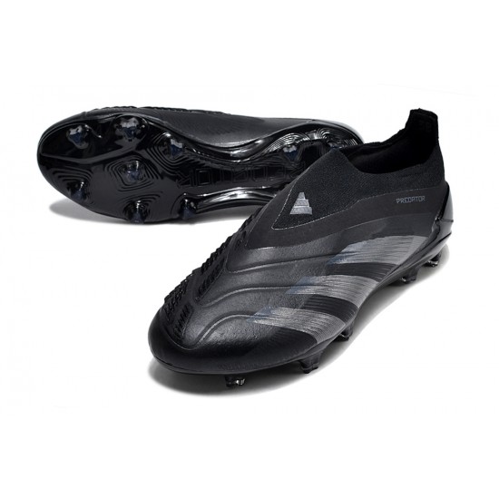 Adidas Predator Elite Laceless Boost FG All-Black Low Football Boots & Shoes