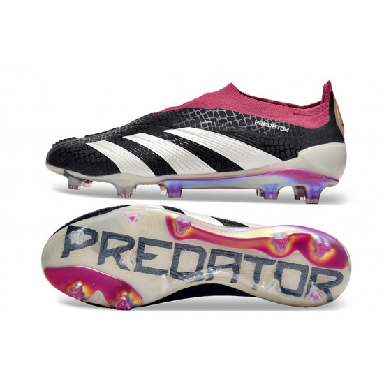 Adidas Predator Elite Laceless Boost FG Beige/Black Win-Red Low Football Boots & Shoes