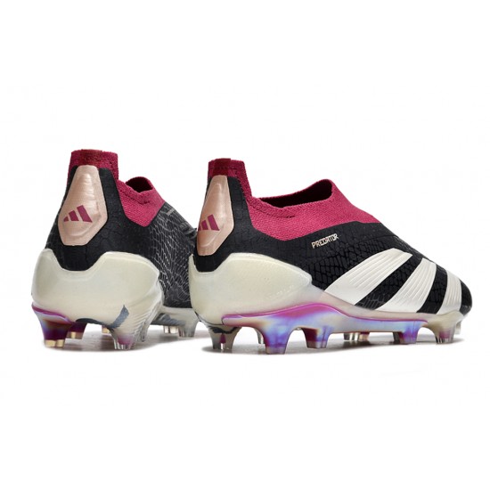 Adidas Predator Elite Laceless Boost FG Beige/Black Win-Red Low Football Boots & Shoes