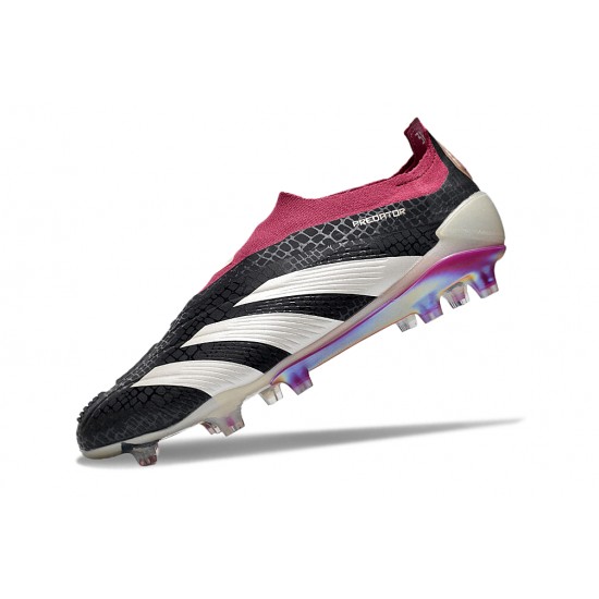 Adidas Predator Elite Laceless Boost FG Beige/Black Win-Red Low Football Boots & Shoes