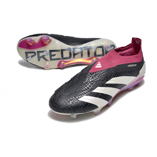 Adidas Predator Elite Laceless Boost FG Beige/Black Win-Red Low Football Boots & Shoes