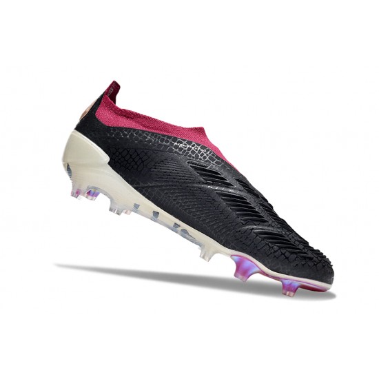 Adidas Predator Elite Laceless Boost FG Beige/Black Win-Red Low Football Boots & Shoes