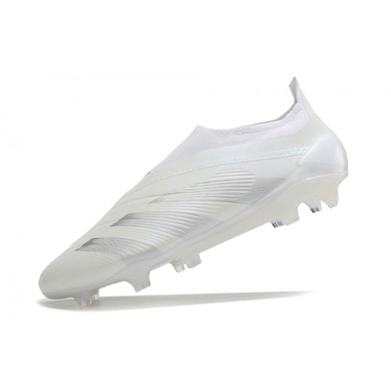 Adidas Predator Elite Laceless Boost FG Beige/Silver Low Football Boots & Shoes