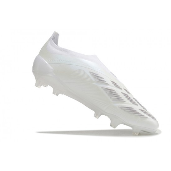 Adidas Predator Elite Laceless Boost FG Beige/Silver Low Football Boots & Shoes