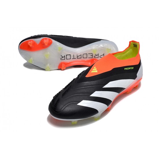 Adidas Predator Elite Laceless Boost FG Grey/Black/Orange Low Football Boots & Shoes