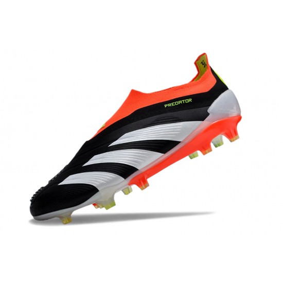 Adidas Predator Elite Laceless Boost FG Grey/Black/Orange Low Football Boots & Shoes