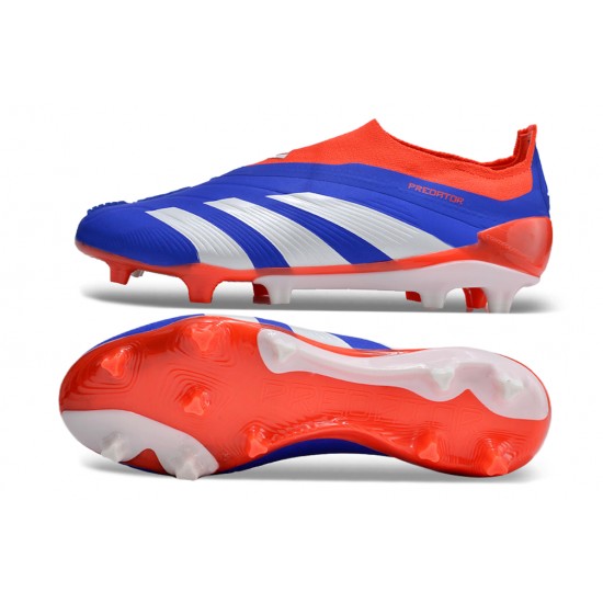 Adidas Predator Elite Laceless Boost FG Orange Silver Blue Low Football Boots & Shoes