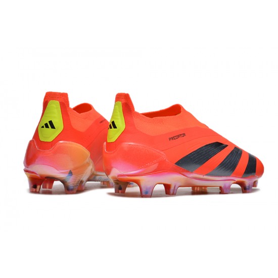 Adidas Predator Elite Laceless Boost FG Red Black Yellow Low Football Boots & Shoes