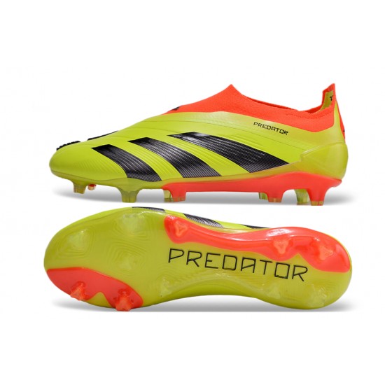 Adidas Predator Elite Laceless Boost FG Yellow Black Orange Low Football Boots & Shoes