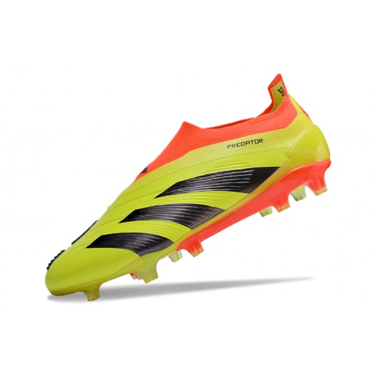 Adidas Predator Elite Laceless Boost FG Yellow Black Orange Low Football Boots & Shoes