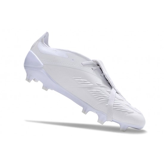 Adidas Predator Elite Tongue FG Beige White Low Football Boots & Shoes