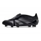 Adidas Predator Elite Tongue FG Black Silver Low Football Boots & Shoes