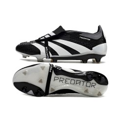 Adidas Predator Elite Tongue FG Black White Low Football Boots & Shoes