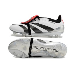 Adidas Predator Elite Tongue FG Black Red White Silver Low Football Boots & Shoes