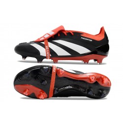 Adidas Predator Elite Tongue FG Black Red White Low Football Boots & Shoes