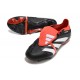 Adidas Predator Elite Tongue FG Black Red White Low Football Boots & Shoes