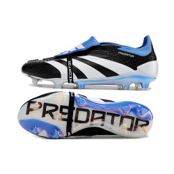 Adidas Predator Elite Tongue FG Black White Ltblue Low Football Boots & Shoes