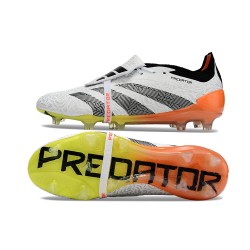 Adidas Predator Elite Tongue FG Black White Orange Low Football Boots & Shoes