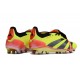 Adidas Predator Elite Tongue FG Black Yellow Red Low Football Boots & Shoes