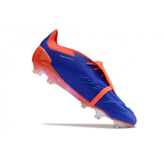 Adidas Predator Elite Tongue FG Deep Blue Orange White Low Football Boots & Shoes