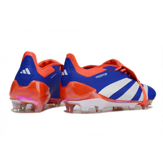 Adidas Predator Elite Tongue FG Deep Blue Orange White Low Football Boots & Shoes