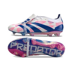 Adidas Predator Elite Tongue FG Pink Deep Blue White Low Football Boots & Shoes