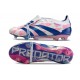 Adidas Predator Elite Tongue FG Pink Deep Blue White Low Football Boots & Shoes