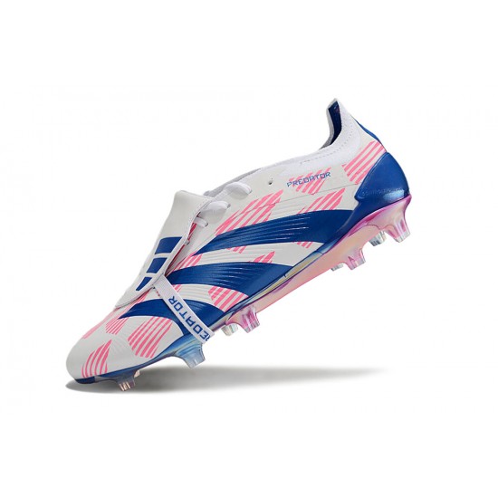 Adidas Predator Elite Tongue FG Pink Deep Blue White Low Football Boots & Shoes