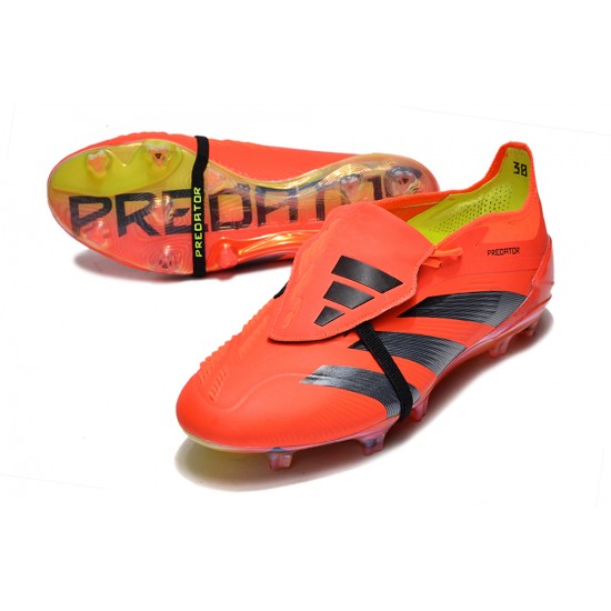 Adidas Predator Elite Tongue FG Red Black Yellow Low Football Boots & Shoes