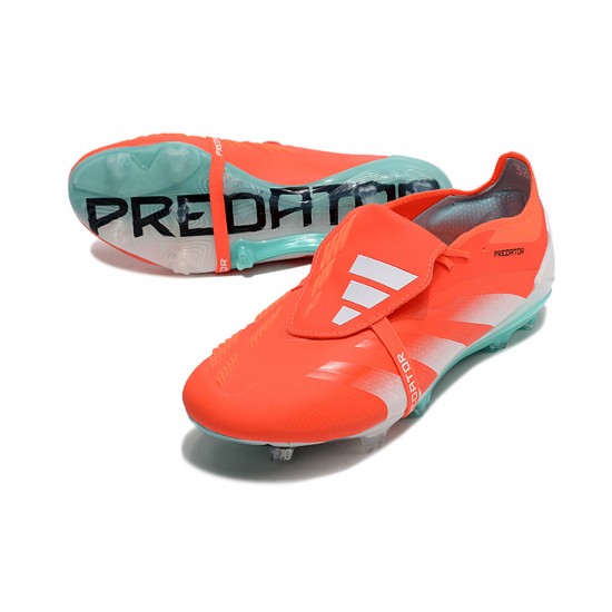 Adidas Predator Elite Tongue FG Red Ltblue Silver Low Football Boots & Shoes